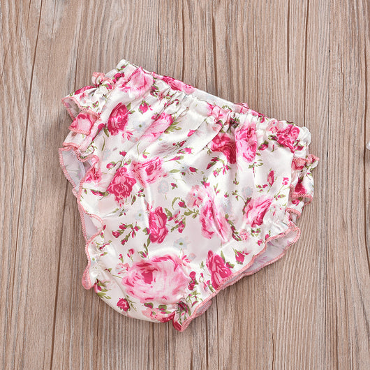 Conjunto de Dos Piezas: Falda Floral con Corona Bordada para Niñas - Image 4