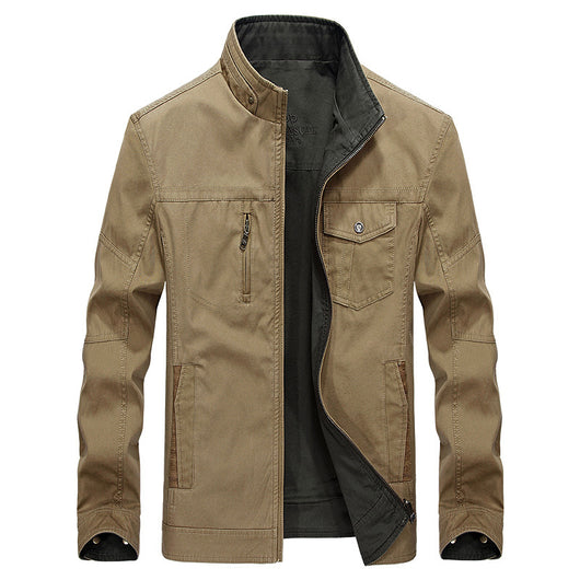 Chaqueta de Cuello Mao para Hombre sin Capucha - Image 5