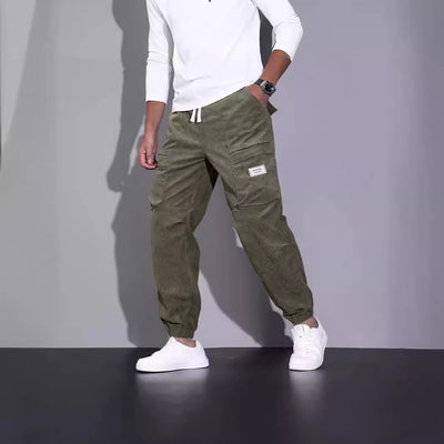 Pantalones de Pana Holgados con Tirantes para Hombre - Múltiples Bolsillos - Image 4