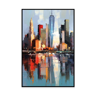 Cuadro Abstracto Nueva York Óleo sobre Lienzo - Decoración Urbana para Sala de Estar - Image 7