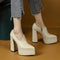 Tacones Altos Puntiagudos con Escote Profundo para Mujer