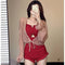 Rojo Swimsuit y sun protection bl