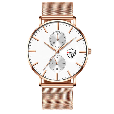 Reloj de Hombre Elegante con Malla Chapada al Vacío - Image 7
