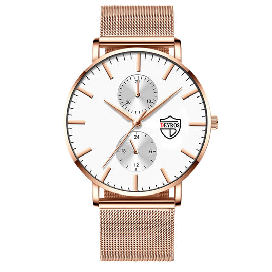 Reloj de Hombre Elegante con Malla Chapada al Vacío - Image 7