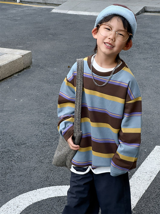 Playera Holgada a Rayas para Niños - Image 19