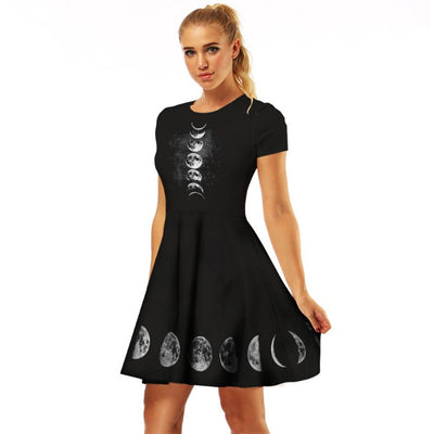 Vestido Plisado de Manga Corta con Estampado Digital para Mamá e Hija - Image 2