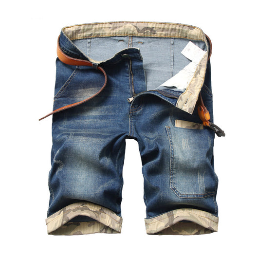 Shorts Denim Recto Suelto con Parches Five Points para Hombre - Image 7