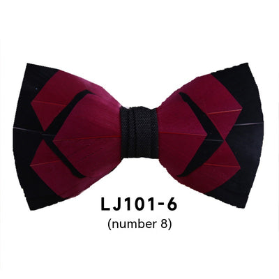 Pajarita Ejecutiva de Plumas Poliéster para Traje Formal - Image 9