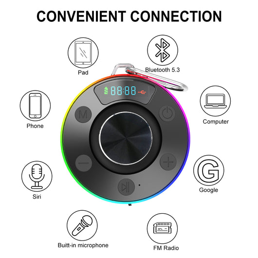 Parlante Bluetooth Resistente al Agua para Baño Mini Inalámbrico - Image 11