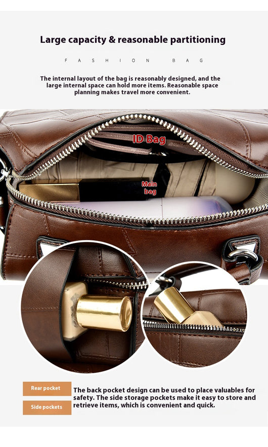 Bolso de Hombro Mujer Grande Estilo Urbano Minimalista con Capacidad Expandible - Image 12