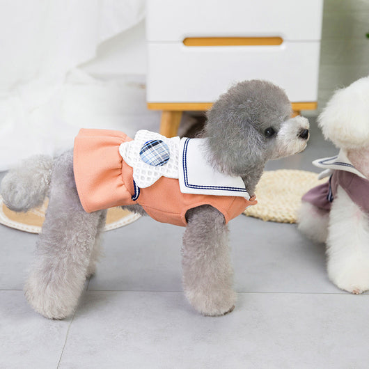 Falda para Perro con Solapa y Flores Grandes en Colores Sólidos - Image 11