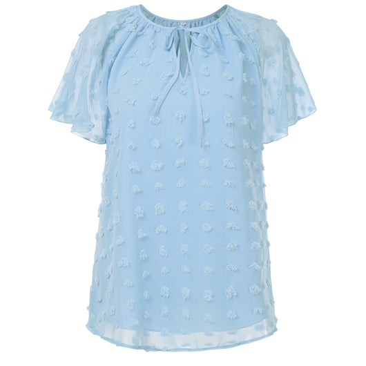 Blusa de Lunares en Gasa Manga Corta para Mujer - Image 7