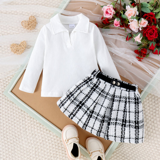 Conjunto Elegante de Otoño e Invierno para Niñas con Falda Plisada de Manga Larga - Image 29