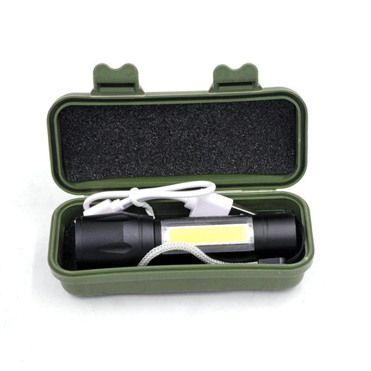 Linterna LED Recargable USB con Zoom y Función COB para Camping - Image 2
