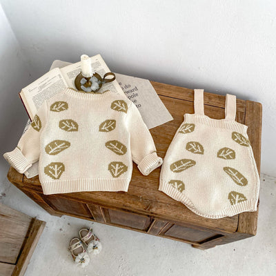 Conjunto de Dos Piezas Infantil con Diseño Hojas Jacquard - Image 8