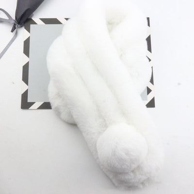 Bufanda de Piel de Conejo Invierno Coreano para Mujer - Image 6