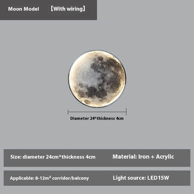 Lámpara Decorativa de Pared Luna para Dormitorio y Sala - Image 5