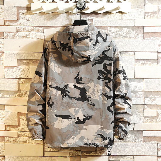 Chaqueta Hoodie Camuflada con Cierre para Hombre - Image 11
