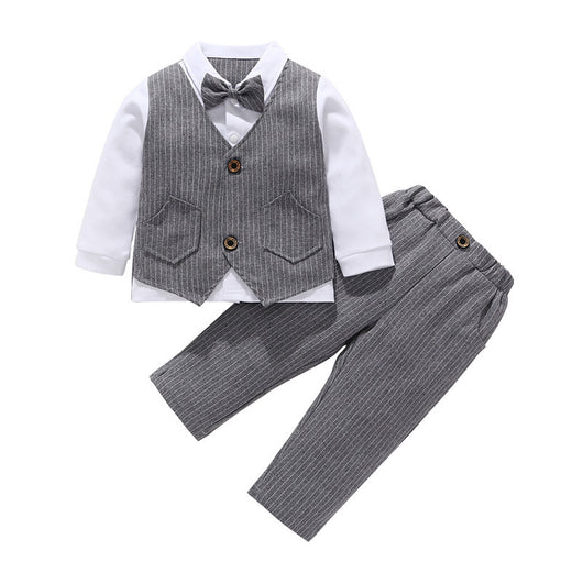 Traje Caballero Tres Piezas Chaleco Manga Larga Otoño Invierno
