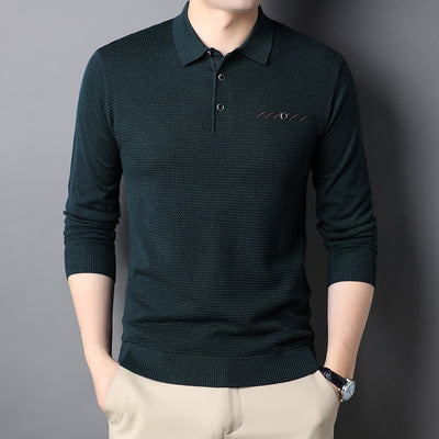 Camisa Manga Larga con Solapa para Hombre - Estilo Clásico Versátil - Image 6