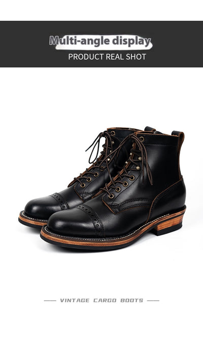 Botas de Cuero Genuino para Hombre - Estilo Trabajo Otoño Invierno - Image 18