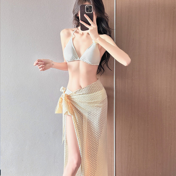 Traje de Baño Bikini Tres Piezas para Vacaciones