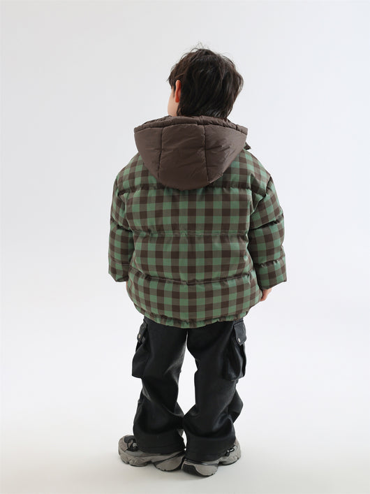 Abrigo Infantil Reversible Acolchado Cuadros Invierno - Image 16