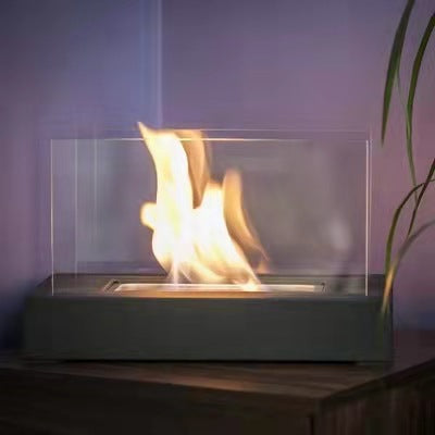 Brasero de Mesa Portátil con Combustible Seguro - Chimenea Decorativa Interior/Exterior