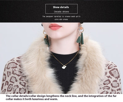 Chal Tejido con Cuello de Pelaje Sintético para Otoño e Invierno - Image 18