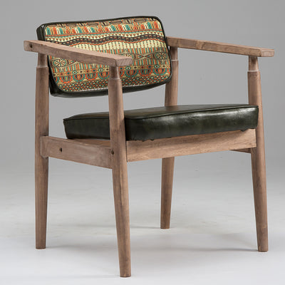 Silla Retro de Madera Maciza con Respaldo y Reposabrazos para Café - Image 11