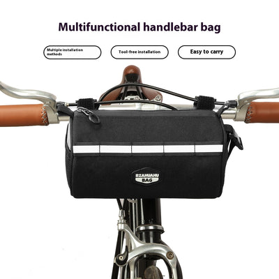Bolsa Frontal de Gran Capacidad para Bicicleta de Montaña con Soporte Plegable - Image 2