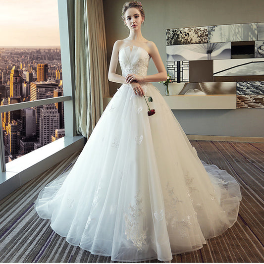 Elegante Corpiño Blanco de Encaje sin Tirantes