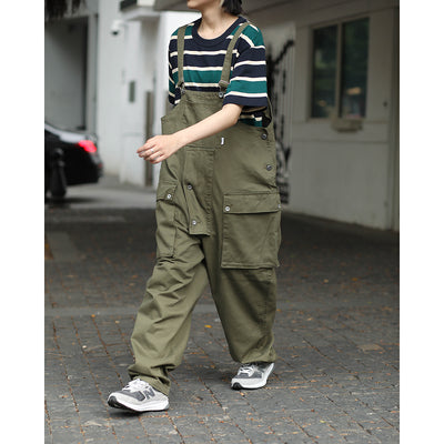Overol Suelto Retro Japonés Ami Caqui para Parejas - Estilo Trendy Unisex - Image 8