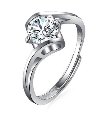 Anillo de Diamante Moissanita Platino D Color 1 Quilate Ajustable - Image 28