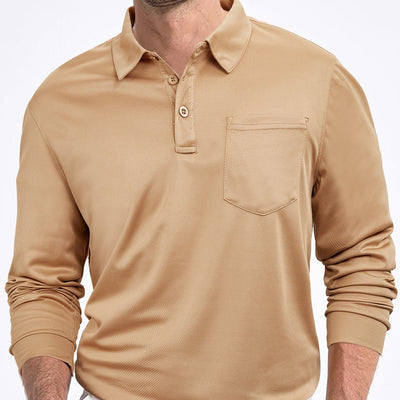 Camisa Suelta de Manga Larga en Color Sólido para Hombre - Image 8