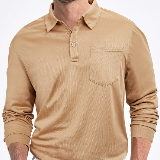Camisa Suelta de Manga Larga en Color Sólido para Hombre - Image 8