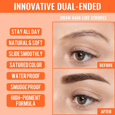 Lápiz de Cejas Doble Punta Resistente al Agua y Sudor - Image 17