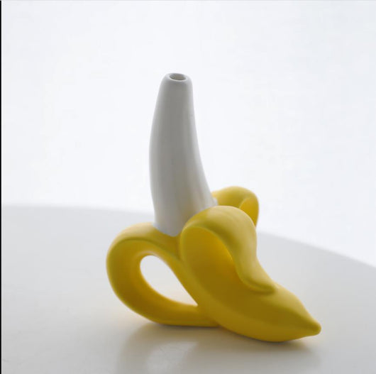 Florero de Cerámica Banana con Sistema Hidropónico - Image 4