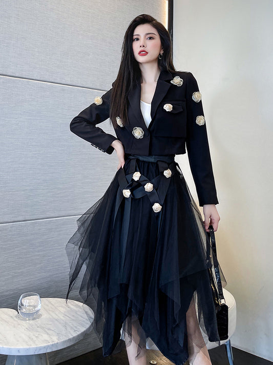 Conjunto de Falda y Blazer para Mujer - Traje Ejecutivo Elegante