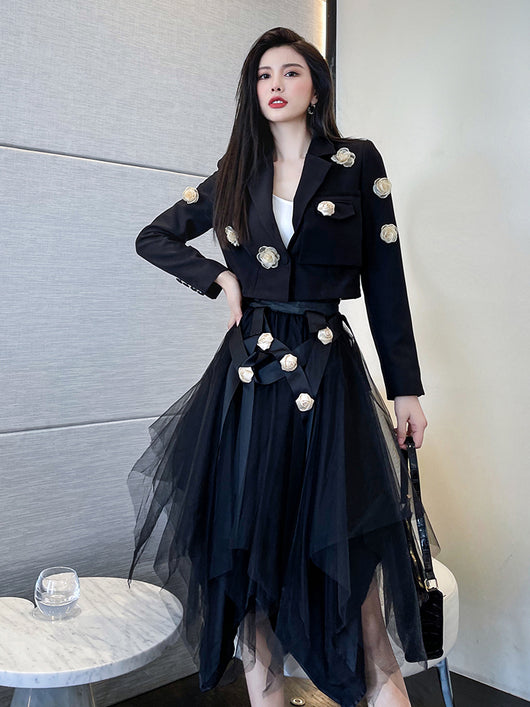 Conjunto de Falda y Blazer para Mujer - Traje Ejecutivo Elegante