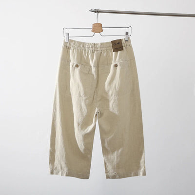 Pantalones Capri de Lino y Algodón Transpirables - Estilo Casual - Image 20