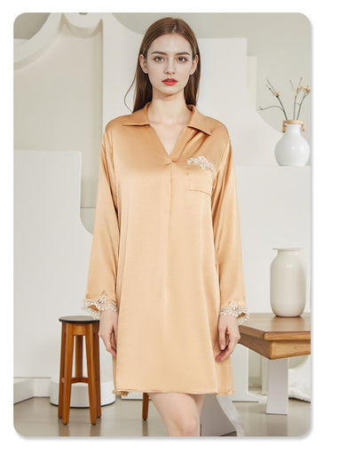 Camisón de Seda Mulberry para Mujer - Pijama Holgado y Fresco - Image 8