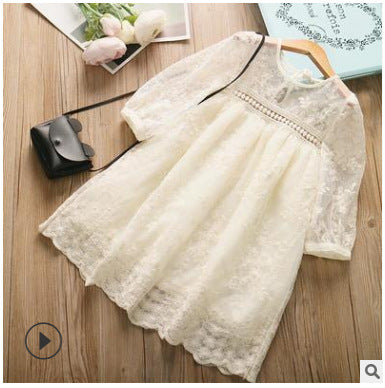 Vestido Infantil Princesa Verano con Bordado y Malla Delicada - Image 9
