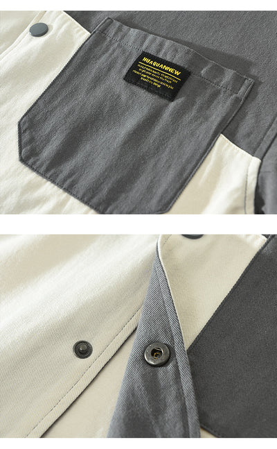 Playera Suelta Patchwork Retro para Hombre - Estilo Versátil y Casual - Image 10