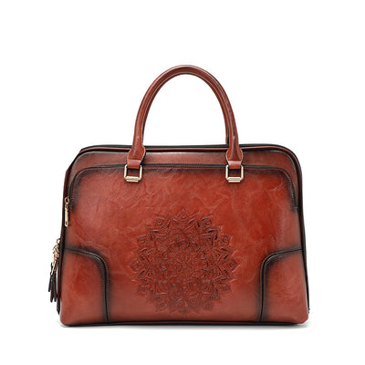 Bolso Tote Ejecutivo con Textura Embossed Vintage - Image 5