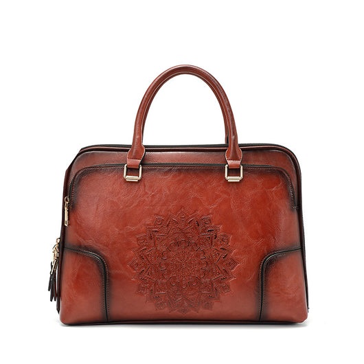 Bolso Tote Ejecutivo con Textura Embossed Vintage - Image 5