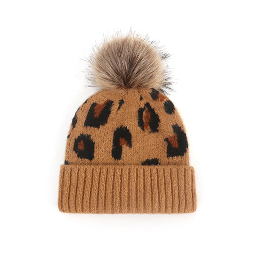 Gorro de Punto Mohair Infantil Estampado Leopardo - Image 8