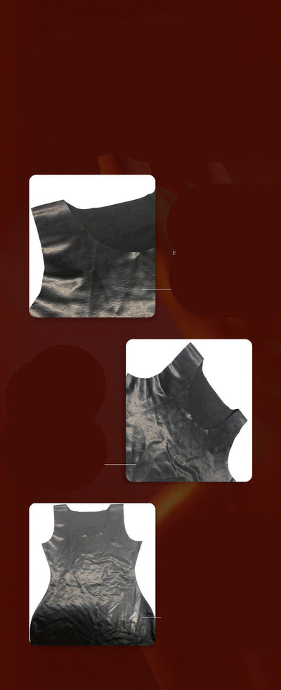 Falda Ajustada de Látex Negro Efecto Brillante - Image 7