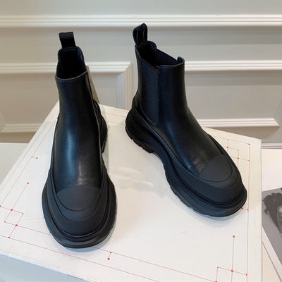 Botines Casuales de Cuero para Mujer - Estilo Versátil y Tendencia