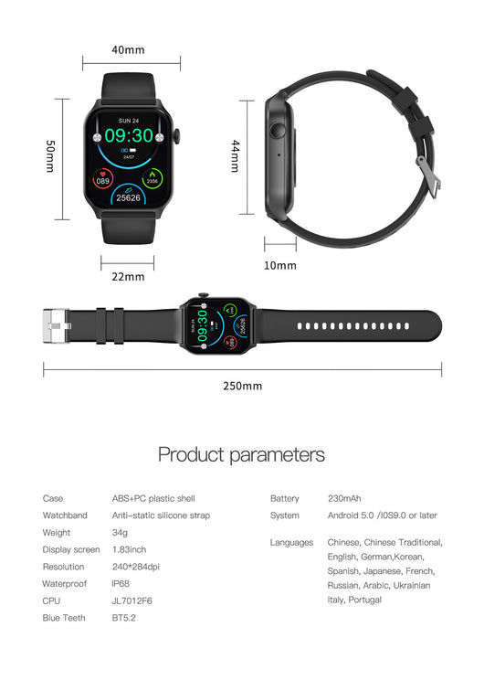 Reloj Inteligente Z145 con Monitoreo de Presión Arterial, Oxígeno y Frecuencia Cardíaca - Image 15
